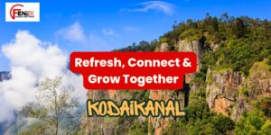 Corporate team cycling around Kodaikanal Lake